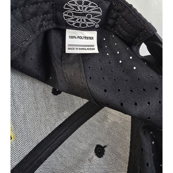 NASCAR Hat Cap Snap Back Black Perforated Vent Mens Racing Motorsport Snapback - Picture 6 of 8